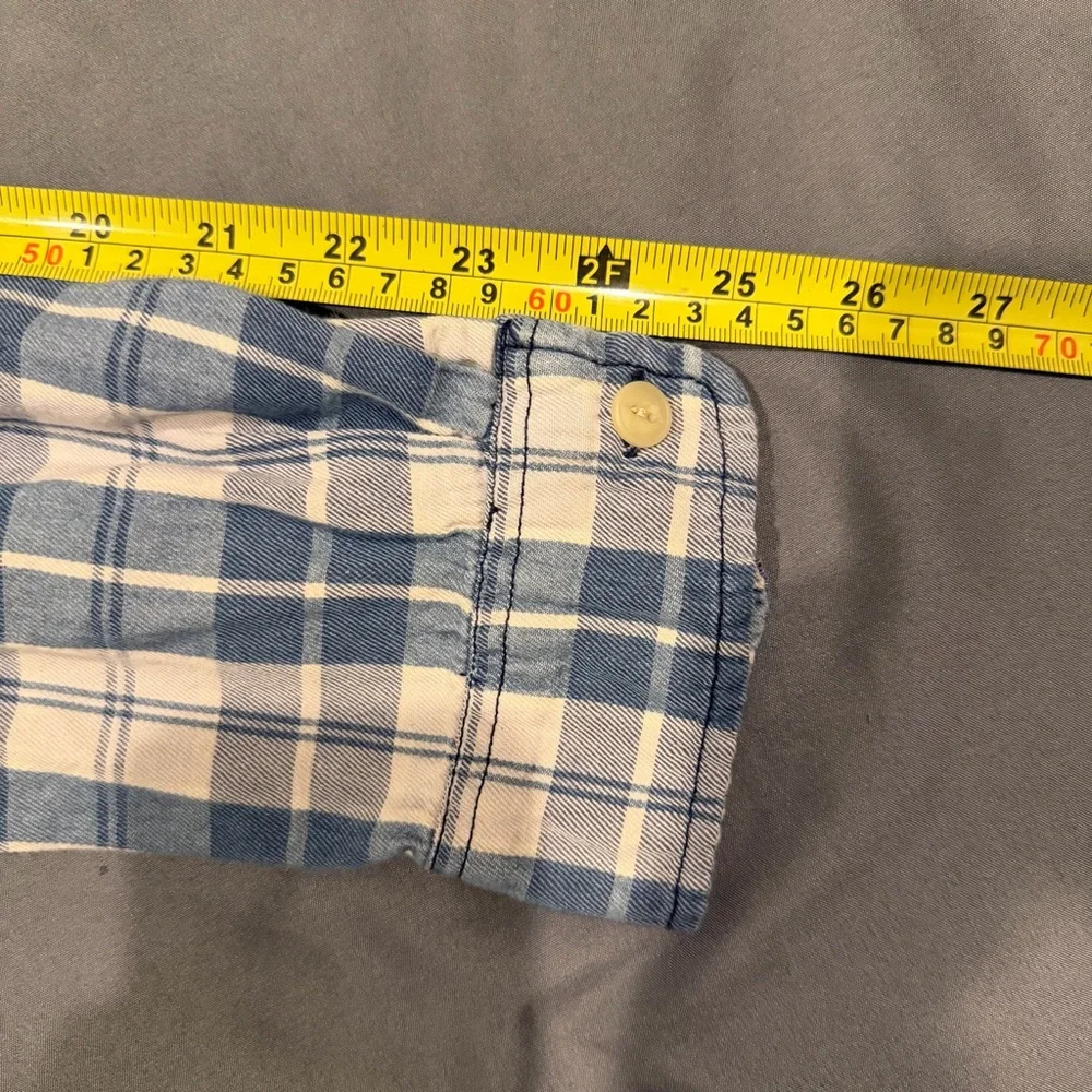 Denim & Supply Ralph Lauren Shirt Mens Medium Blue Plaid Long Sleeve